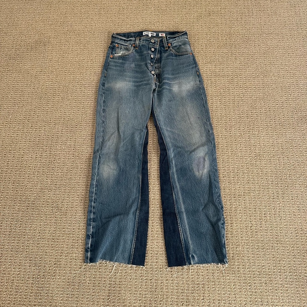 Re/Done x Levi’s Two Tone Flare Jeans (Barley Worn)